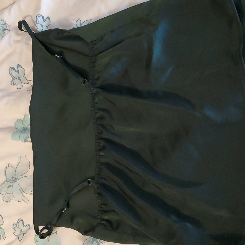 Dark green Satin Cami Sz XS/2 - Picture 3 of 6